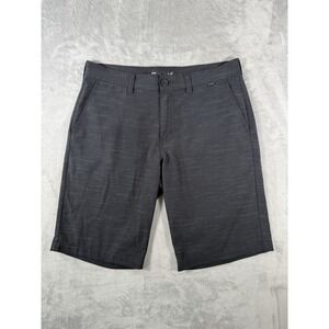 Travis Mathew Shorts Mens 32 Black Striped Golf Performance